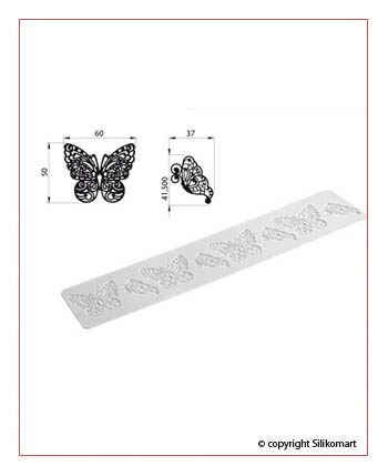  Foto: Tappetino in silicone Tricot Decor Butterfly silikomart