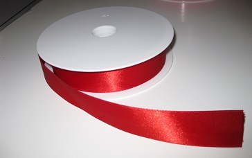  Foto: Nastro doppio raso rosso h.2,5 cm