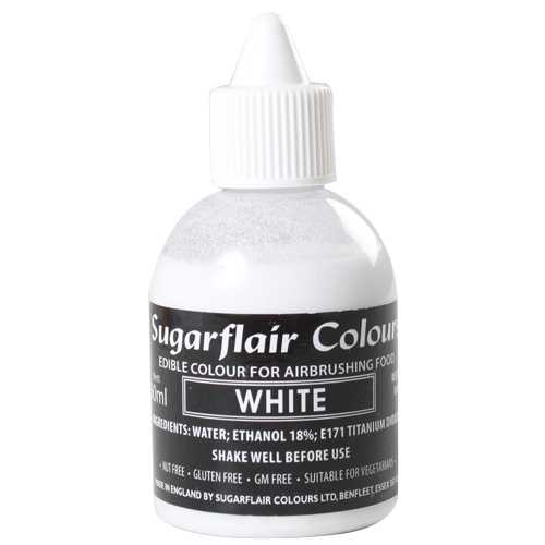  Foto: SUGARFLAIR - Colorante per aerografo bianco 60 ml.